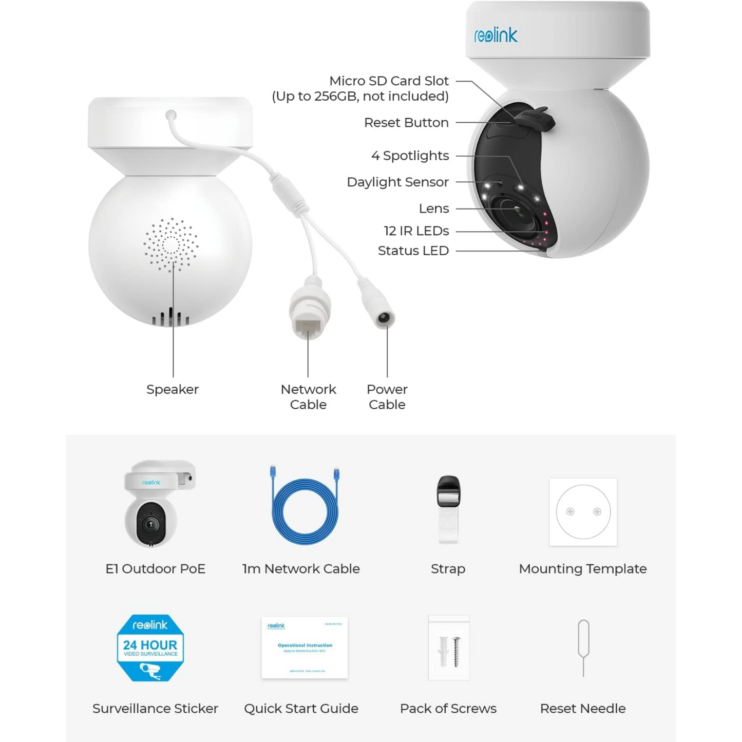 Reolink E1 Outdoor 4K 8MP POE PTZ